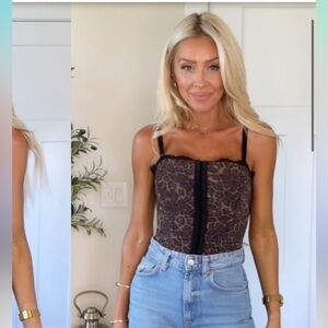 Popilush Leopard Print corset Top